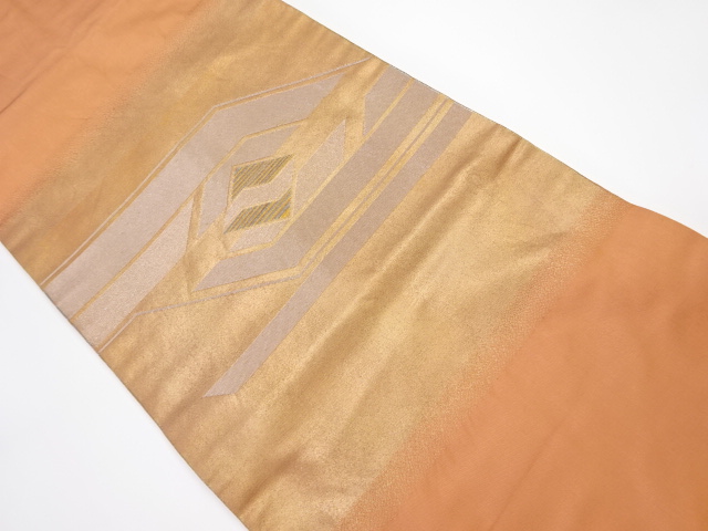 リサイクル　抽象模様織り出し名古屋帯